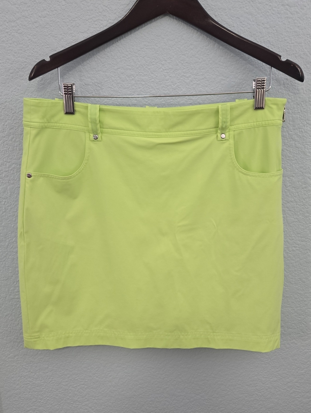Polo Golf Ralph Lauren Golf Skirt Built In Shorts Sz 10 Side Zip Lime Green